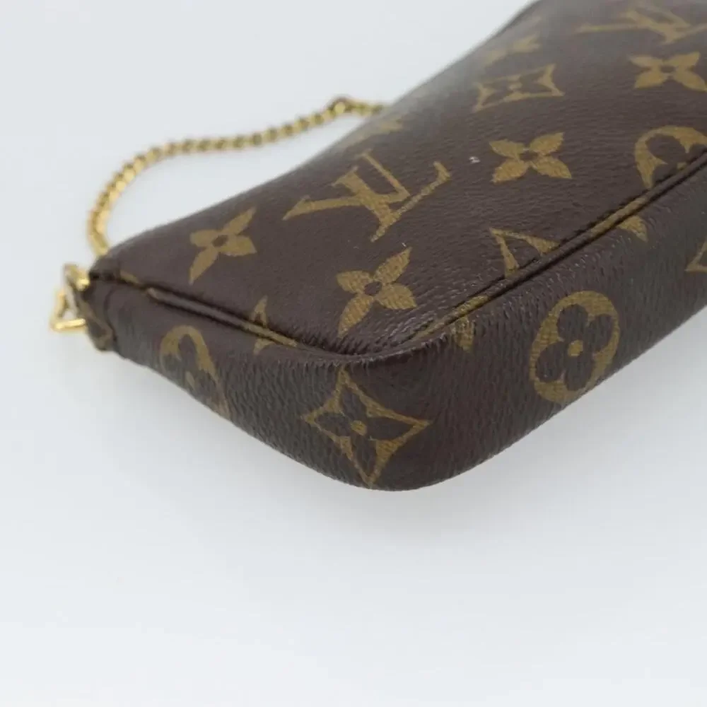 Louis Vuitton Monogram Mini Pochette Accessoires Pouch Brown